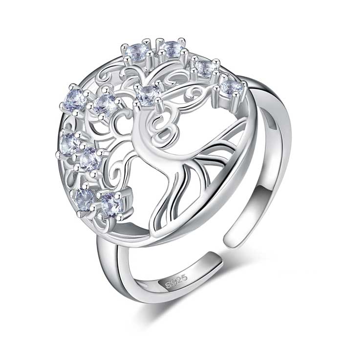 Bague Arbre De Vie Prestige en Argent 925