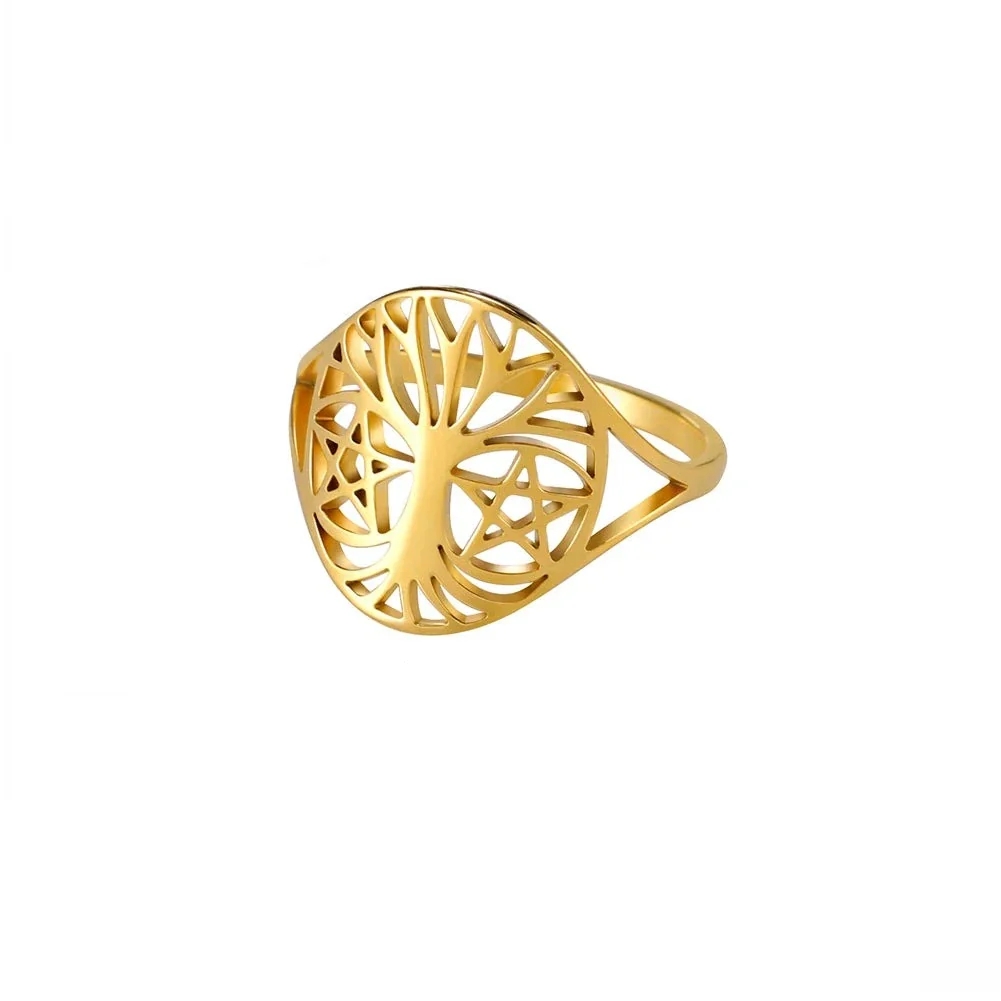 Bague Arbre Lumineux - Dorée