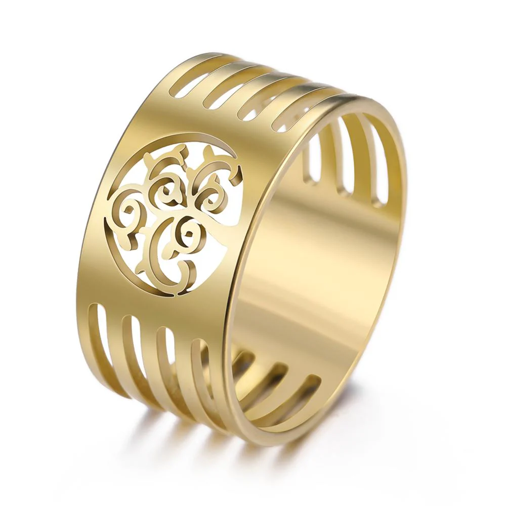Bague Arbre De Vie Motif Celte Couleur Or