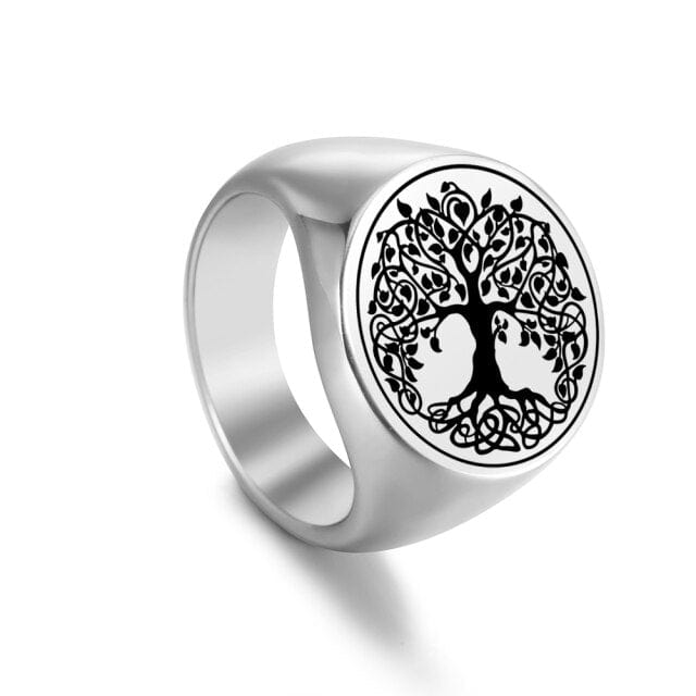 Bague Gravures Celtique De L'Arbre De Vie