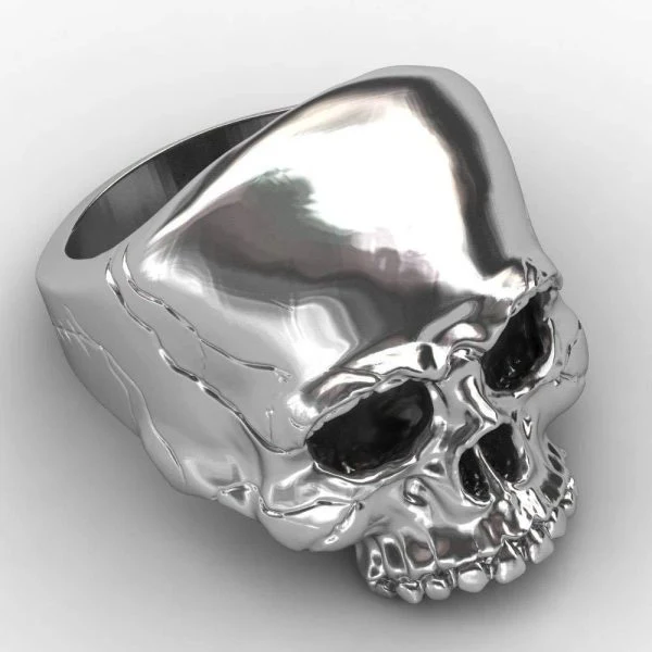 Bague Crâne de Berserker en Acier