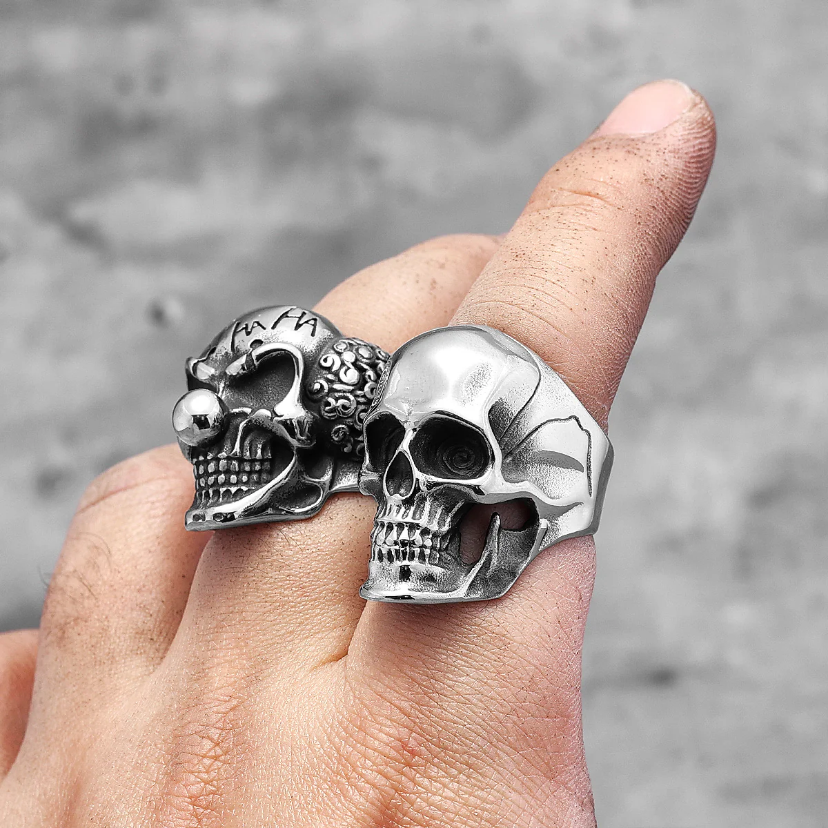 Bague Viking Valkyrie en Acier Tête de Mort - Image 2