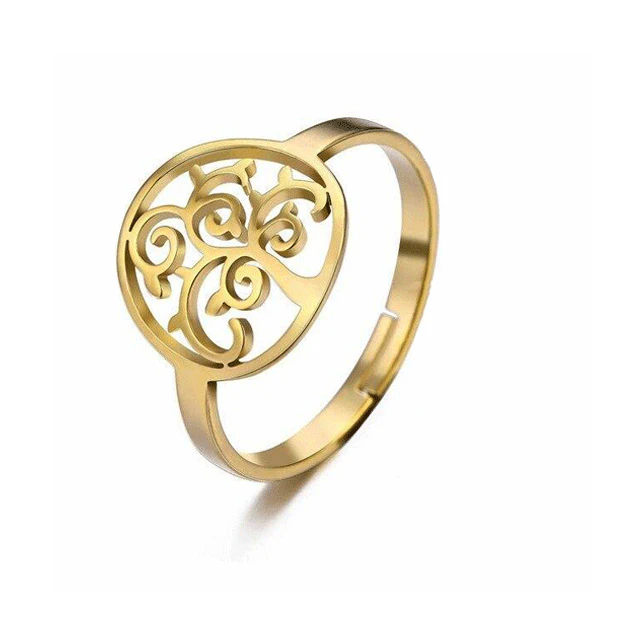 Bague Motif Arbre De Vie Couleur Or