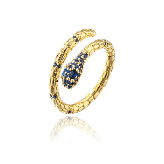 Bague Serpent Zircon Élégant - Image 3