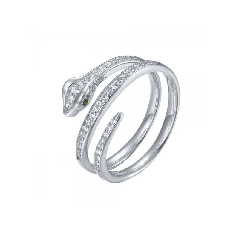 Bague Viking Serpent (Argent) Luxe