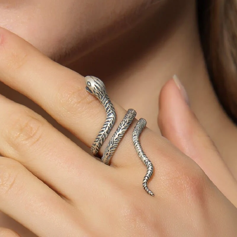 Bague Serpent Ancien (Argent) - Image 2