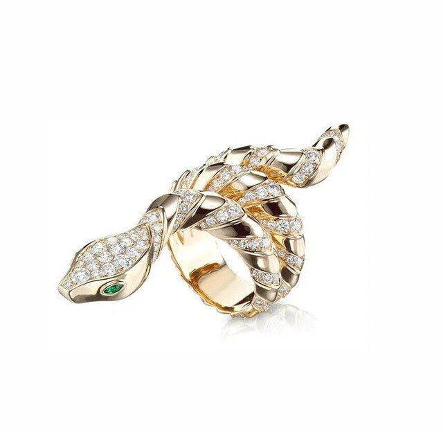 Bague Serpent Zircon Brillant
