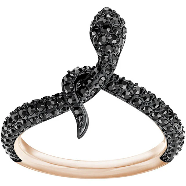 Anneau Serpent (Argent) Zircon