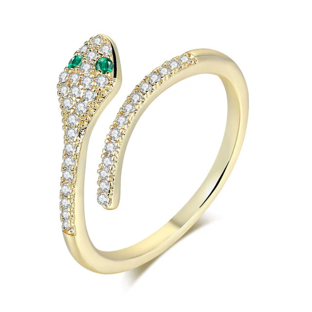 Bague Serpent Et Cristal - Image 2