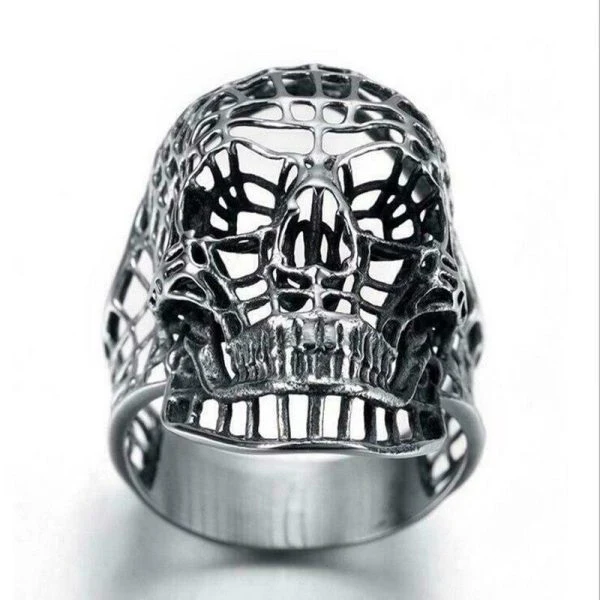 Bague Skull Odin en Acier - Image 2