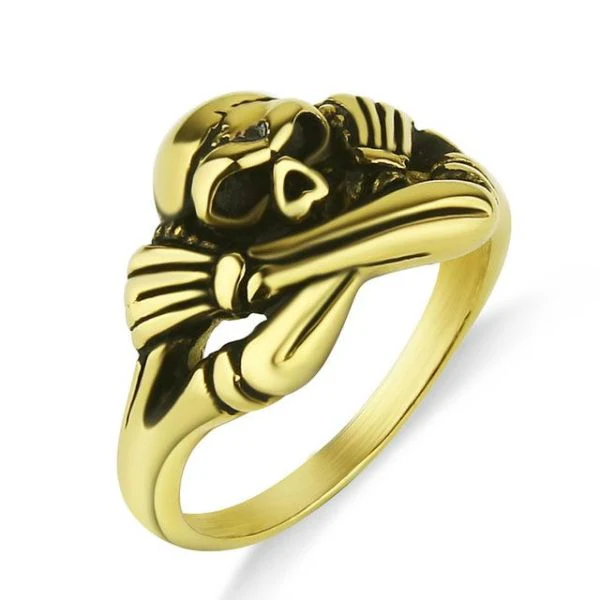 Bague Squelettique de Loki en Acier
