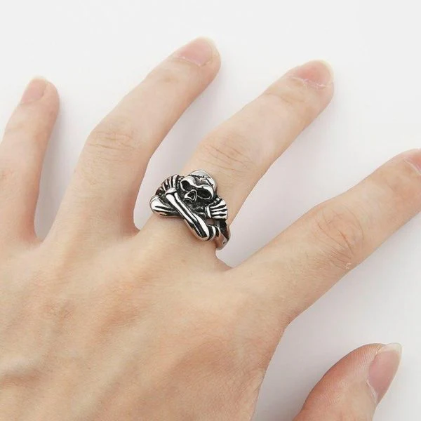 Bague Squelettique de Loki en Acier - Image 5