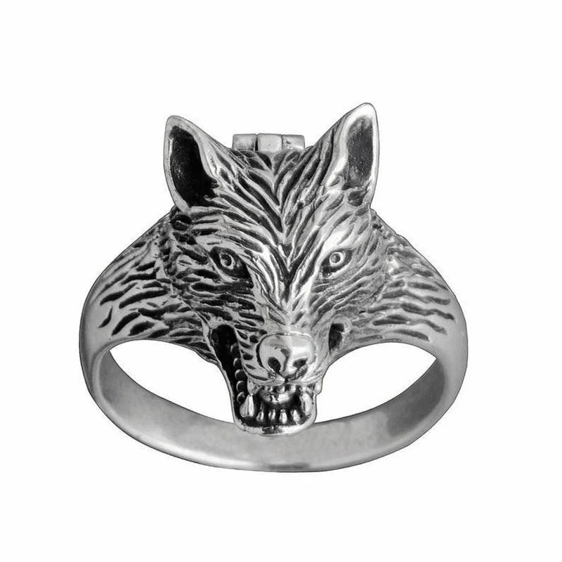 Bague Viking Tête De Loup Fenrir - Image 3