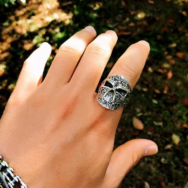 Bague Tête de Mort Éclat Sombre - Image 4