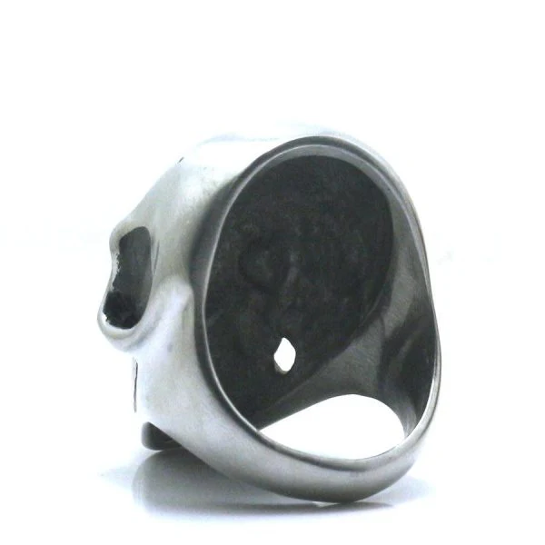 Bague Tête de Mort en Acier - Image 3