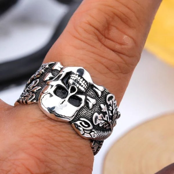 Bague Tête de Mort Lueur des Cendres - Image 2