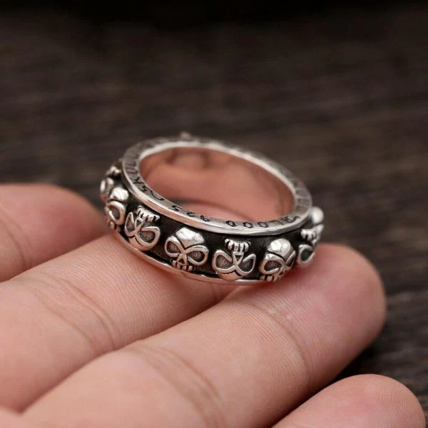 Bague Tête de Mort Runes Perdues - Image 2