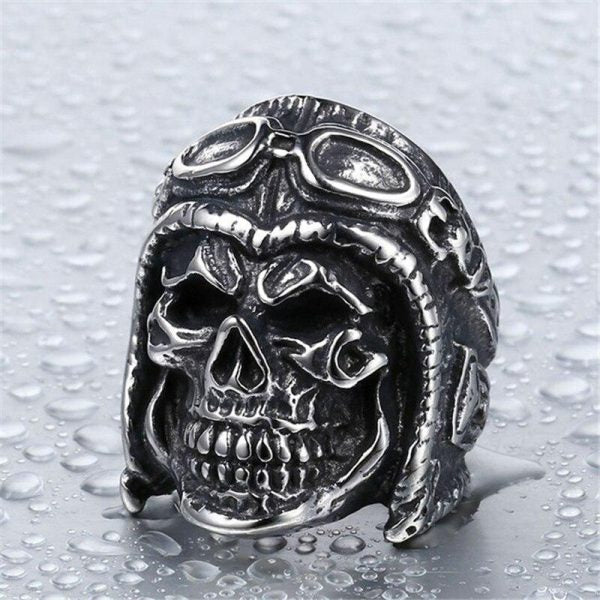 Bague Tête de Mort Valkyrie (Acier) - Image 3