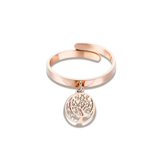 Bague Arbre De Vie Double Pendants - Image 2