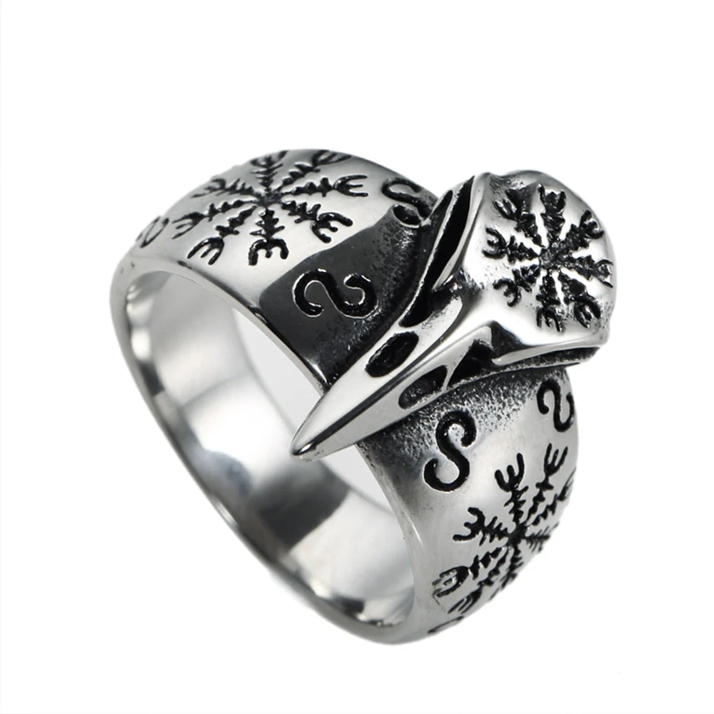 Bague Viking Crâne De Corbeau