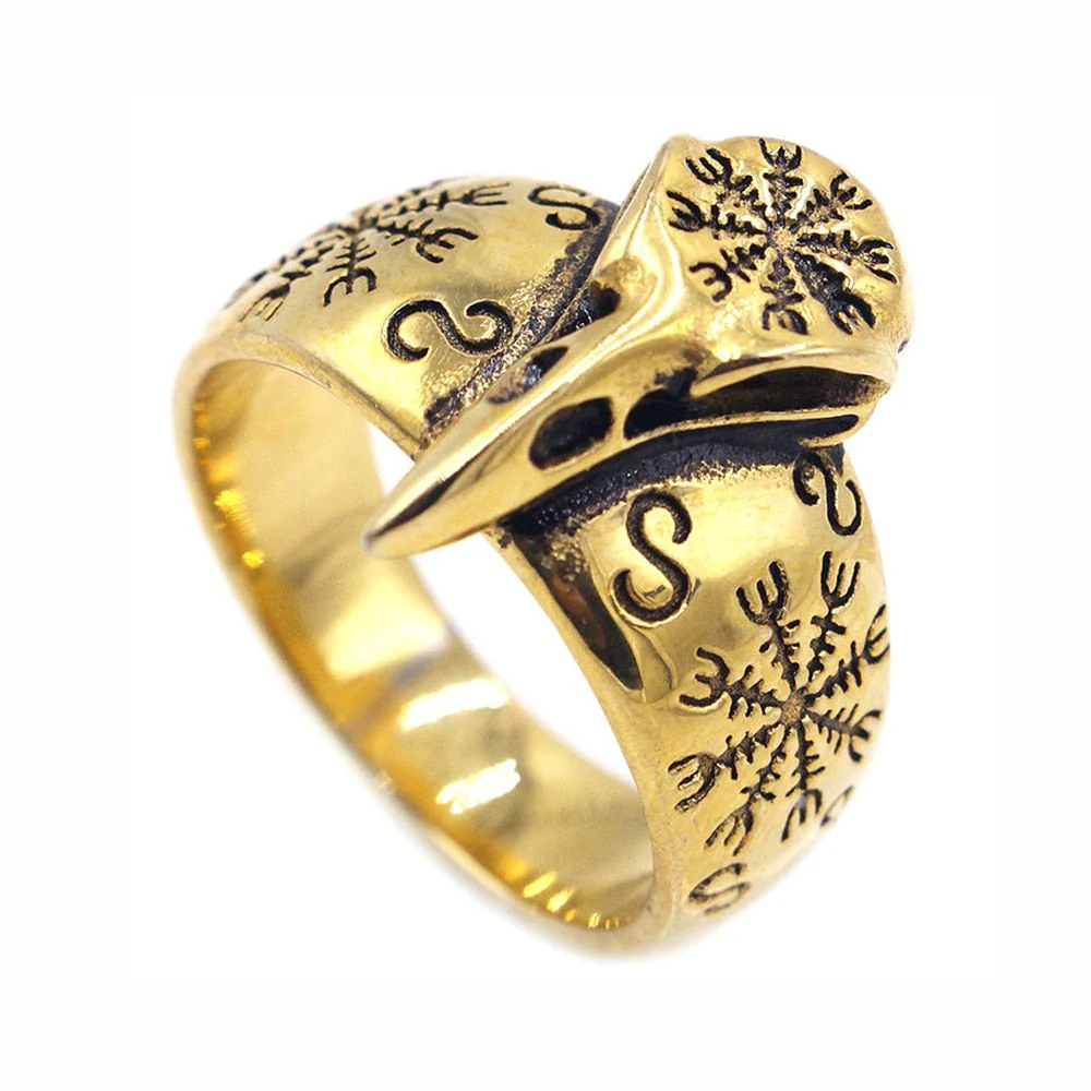 Bague Viking Crâne De Corbeau - Image 3