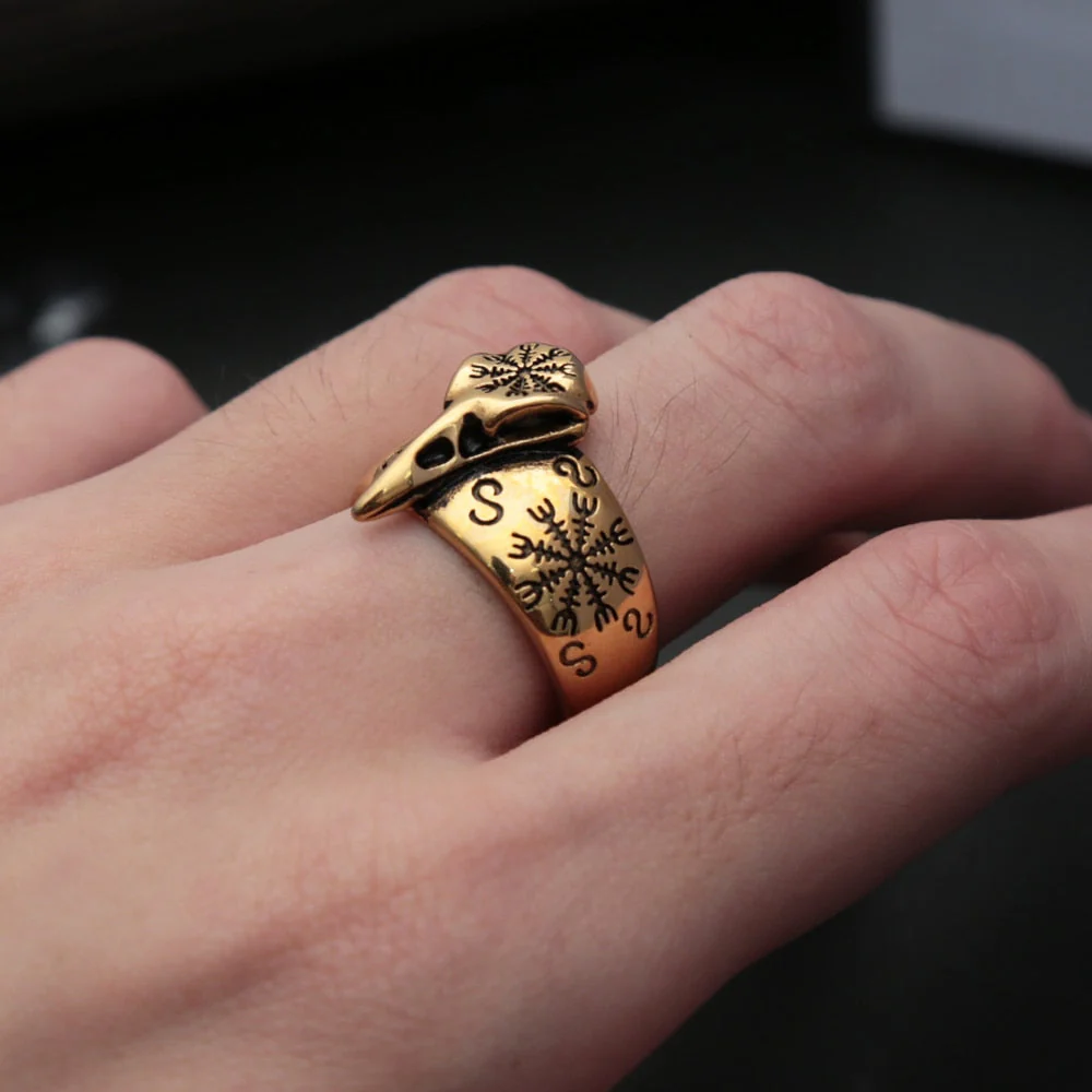 Bague Viking Crâne De Corbeau - Image 4