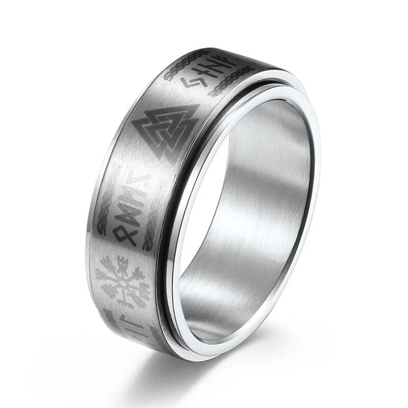 Bague Viking Multiples Symboles - Image 2