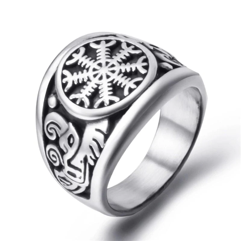 Bague Viking Aegishjalmur