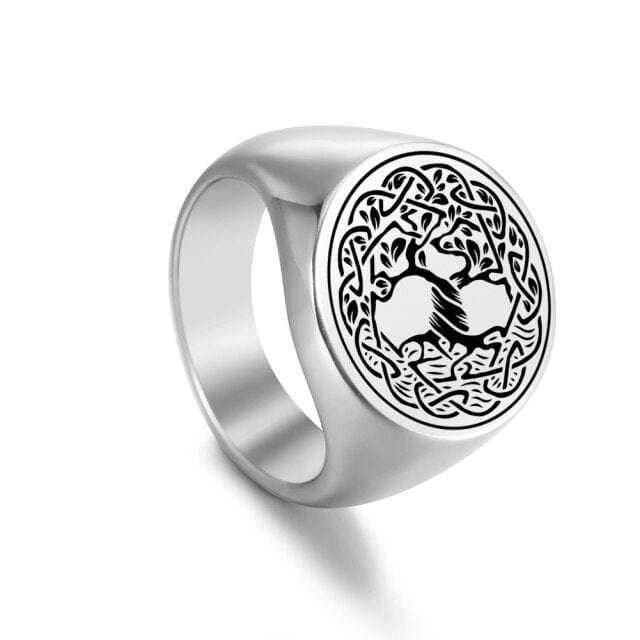 Chevalière Motif Arbre De Vie Celtique