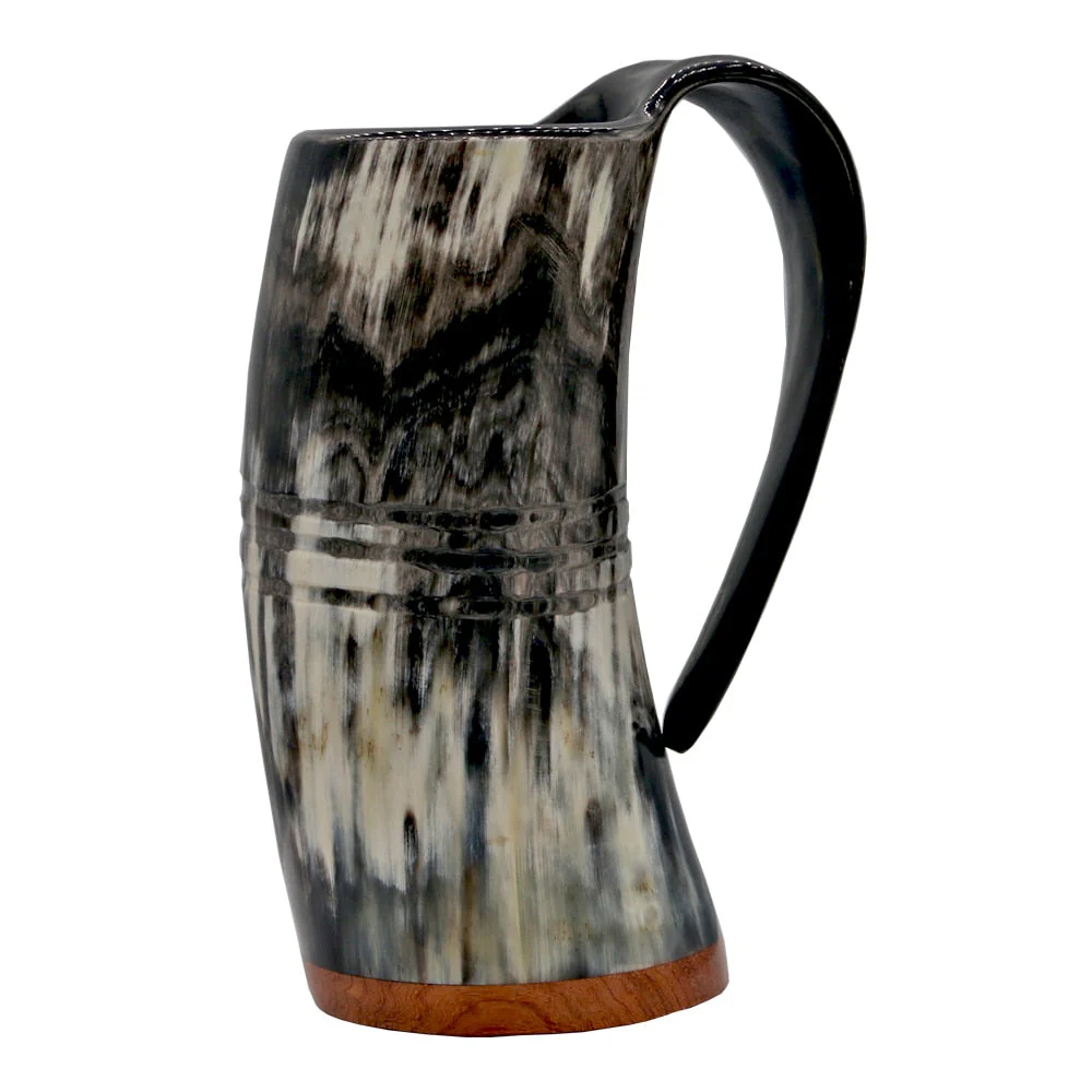 Chope à Boire Viking En Corne De Bœuf
