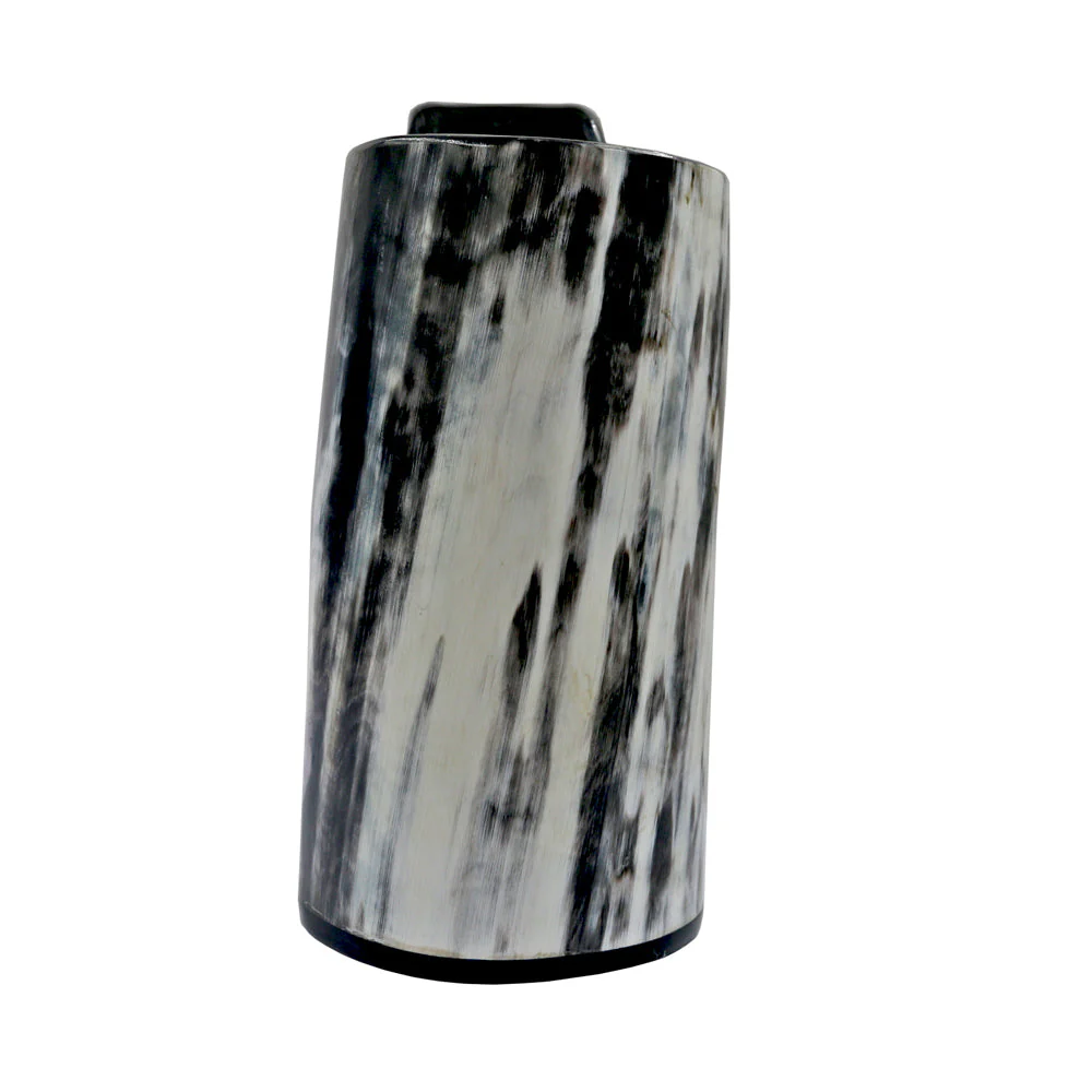 Chope Viking En Corne De Bœuf Blanche Et Noire - Image 2