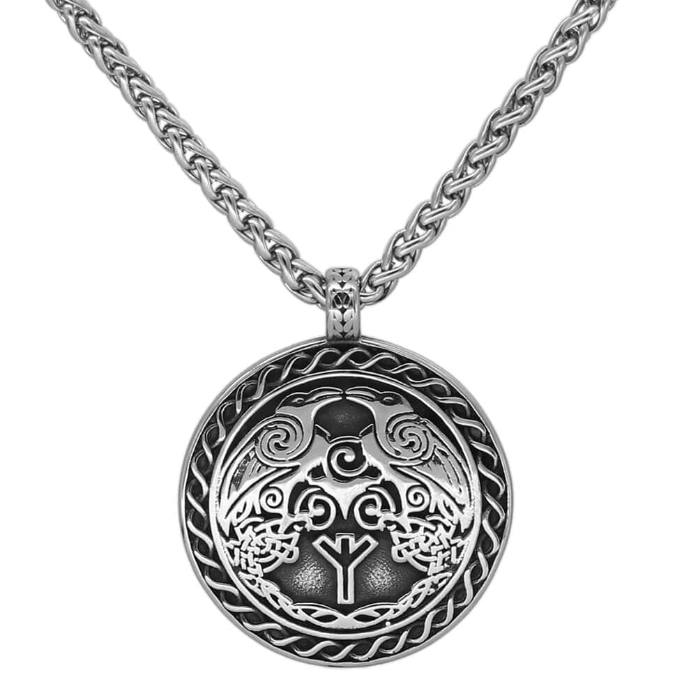 Collier Viking Hugin Et Munin - Messagers d'Odin