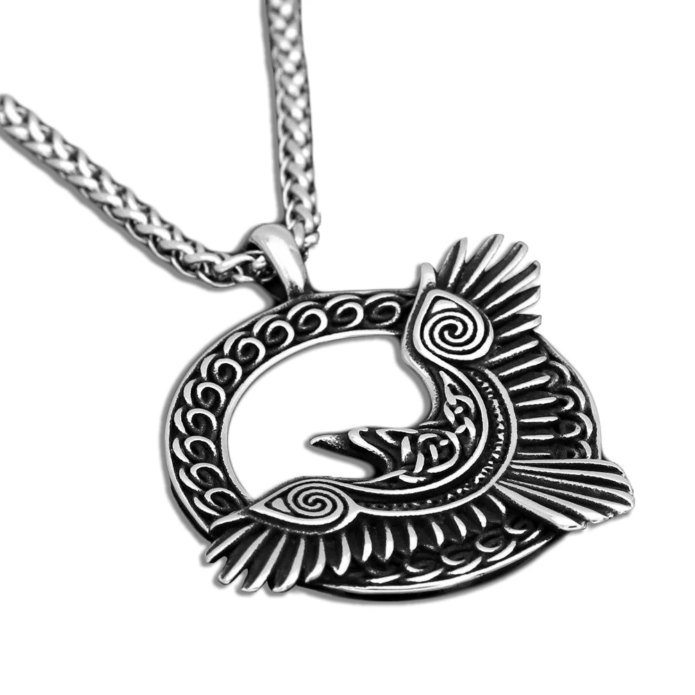 Collier Viking Hugin - Pensée Profonde