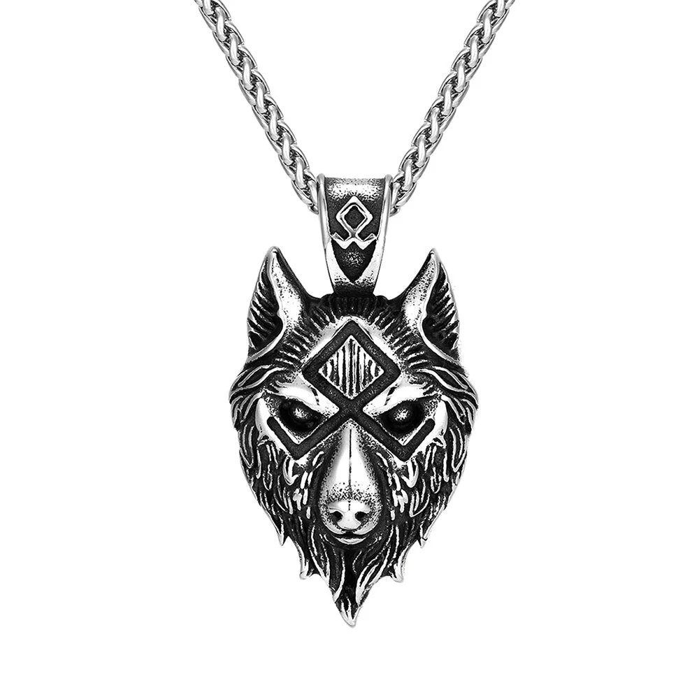 Collier Tête De Loup Fenrir - Gardien de la Mythologie Nordique