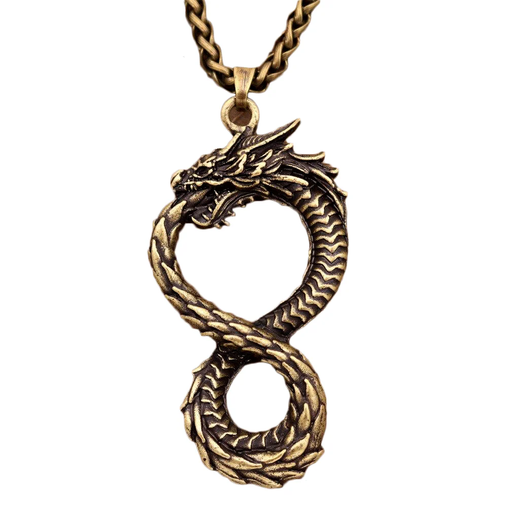 Collier Viking Serpent Jormungand - Nœud du Temps