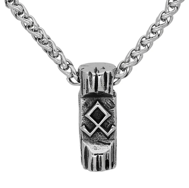 Collier Viking Rune Othala - Héritage Ancestral