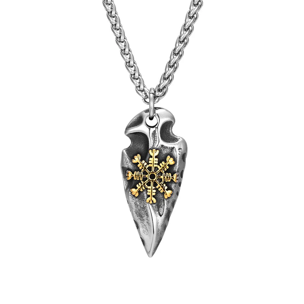 Collier Viking Flèche Et Rune - Direction Sacrée