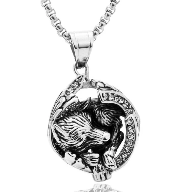 Collier Viking Loup Fenrir - Cri du Sauvage