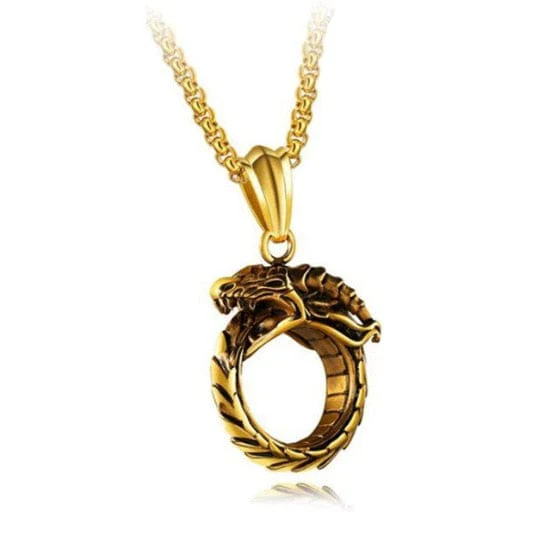 Collier Viking Serpent Jormungand - Labyrinthe du Temps