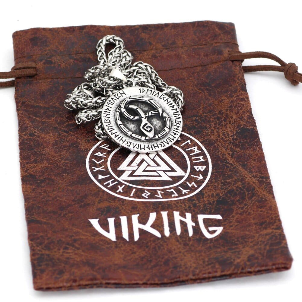 Collier Viking Serpent Et Runes - Alchimie Mystique - Image 2
