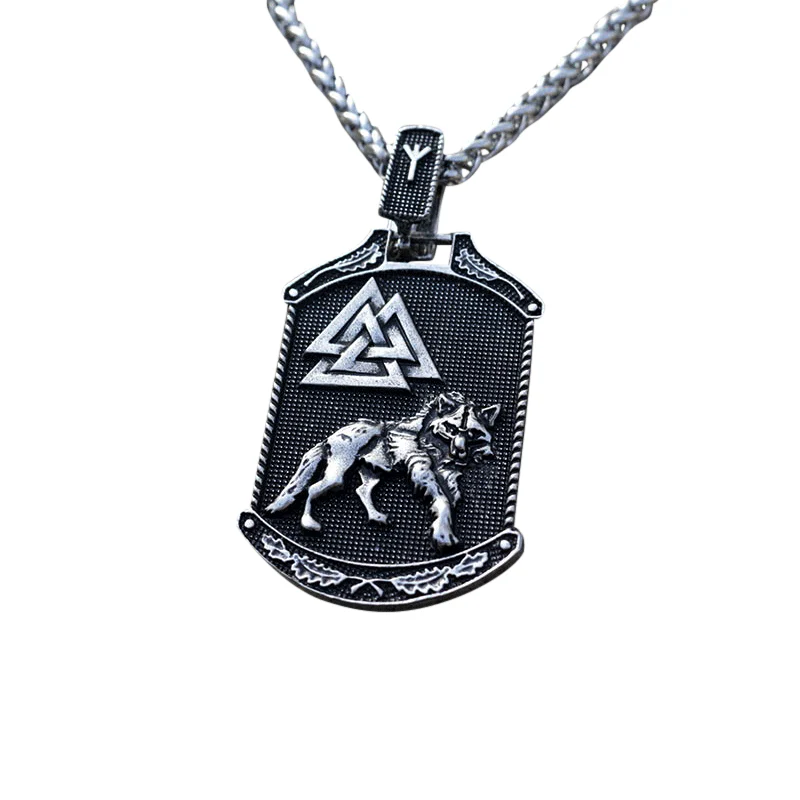 Collier Viking Loup & Valknut - Liens Mystérieux