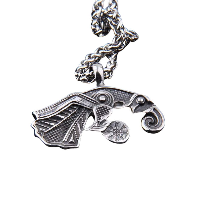 Collier Viking Hugin & Munin - Gardiens du Savoir