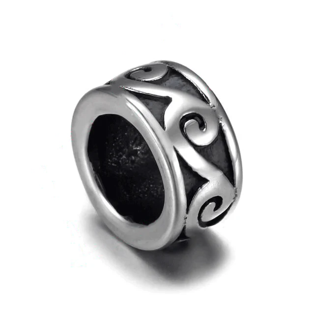 Perle Pour Barbe Viking - Vague En Spirale