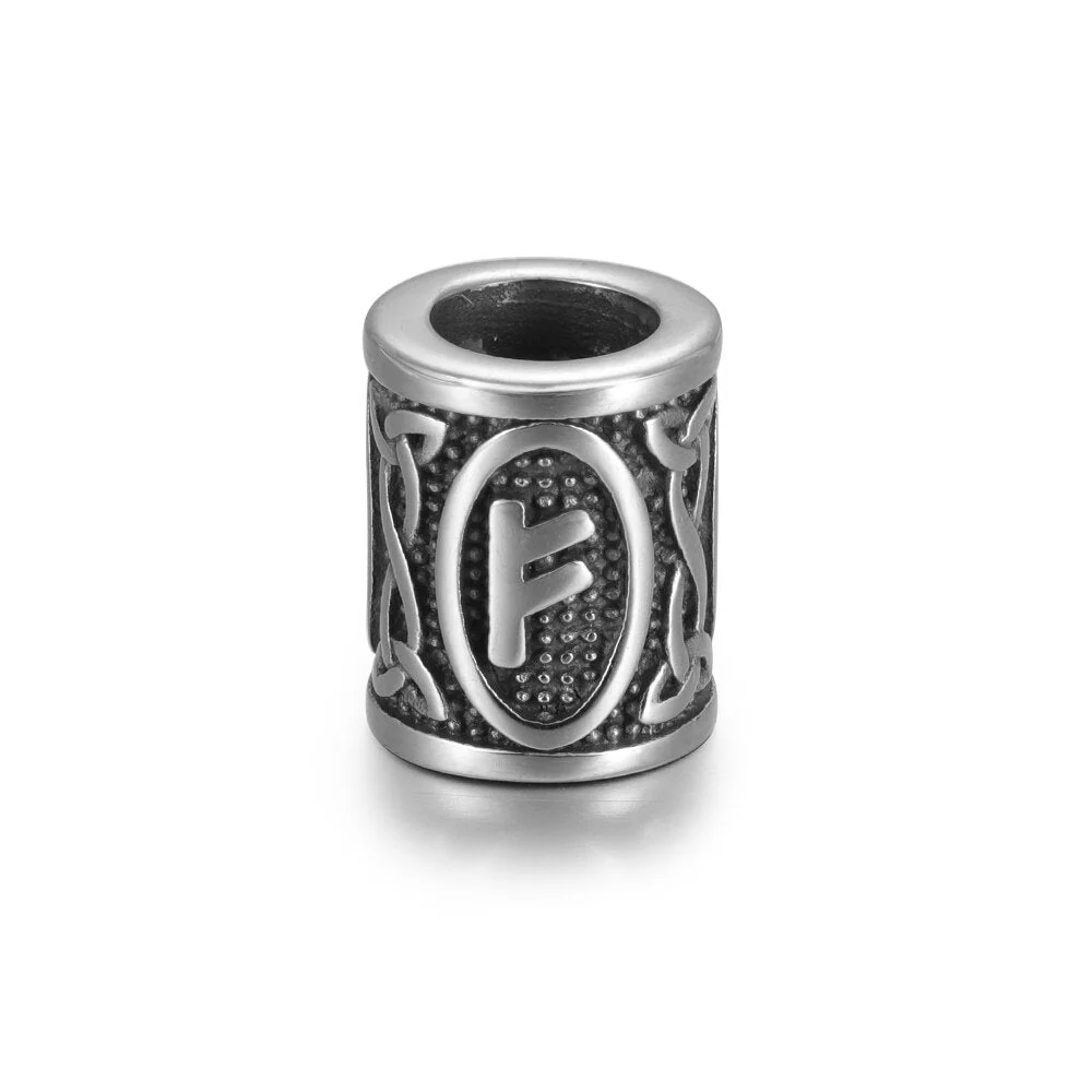 Perle En Acier Rune Fehu
