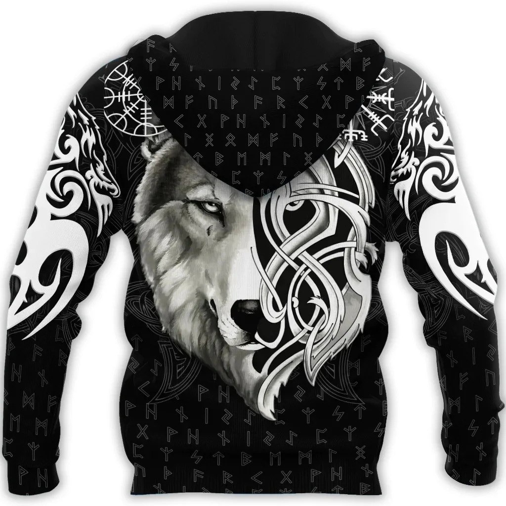 Sweat-shirt Viking Loup des Runes - Image 2