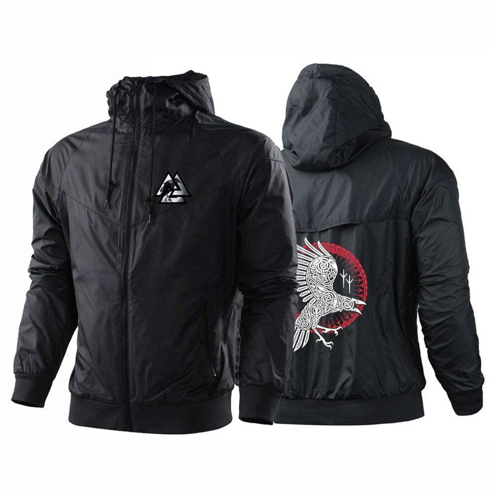 Veste Coupe-Vent Viking Valknut & Hugin